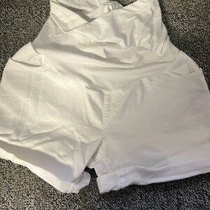 White Jean shorts